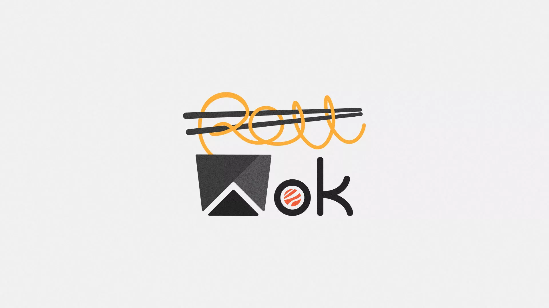 Разработка логотипа суши-бара «Roll Wok Club» в Прокопьевске